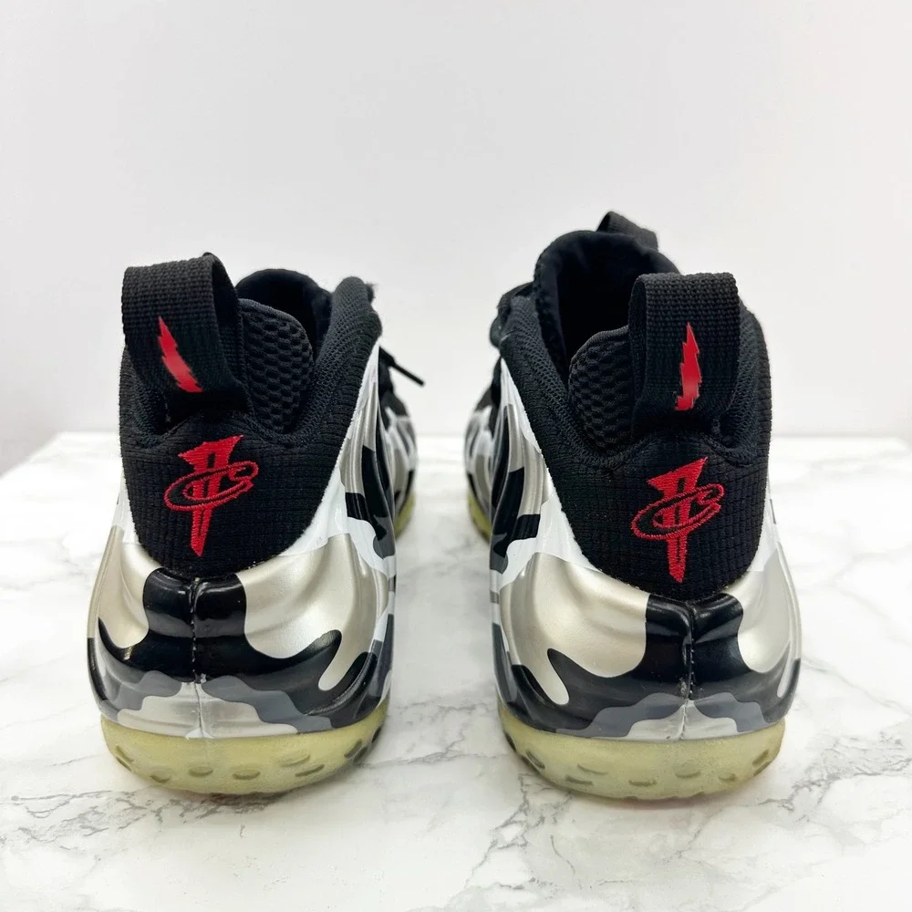 Nike Air‎ Foamposite One PRM Mens 7.5 White Camo Good Fighter Jet 575420-001